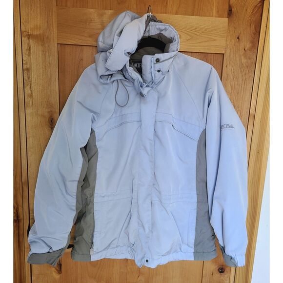 Pacific Trail Sky Blue Hooded Coat Jacket MEDIUM Pockets Insulated Rain Snow M - Picture 1 of 8